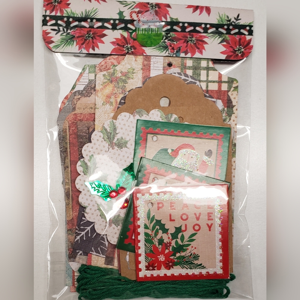 Christmas Gift Tag Set Handmade Holiday